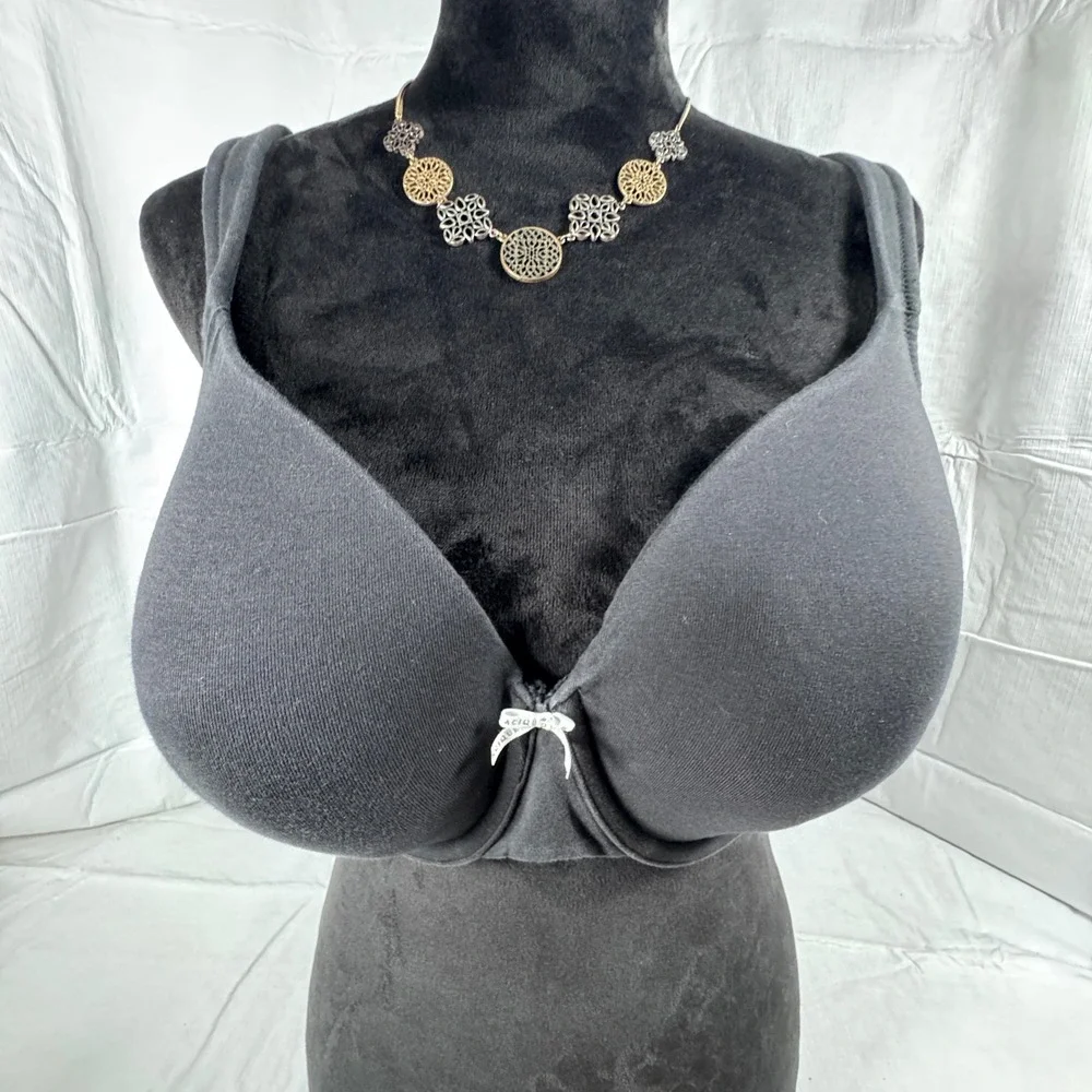 Cacique Cotton Lightly Lined Full Coverage Women's Bra Black 46C 4932